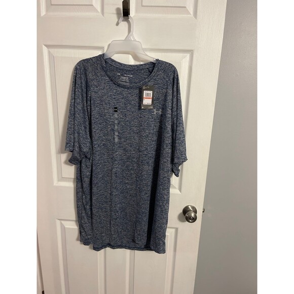 Under Armour Tech T-Shirt Blue/Steel Size 3XL New With Tags - Picture 1 of 6
